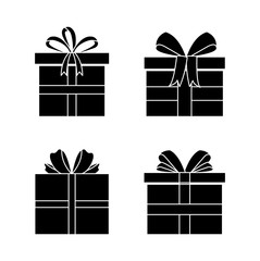 gift box icon set over white background. vector illustration