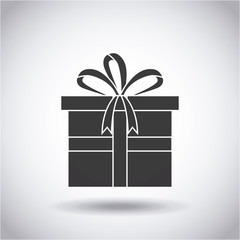 gift box icon over white background. vector illustration