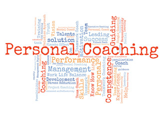 Personal coaching word cloud