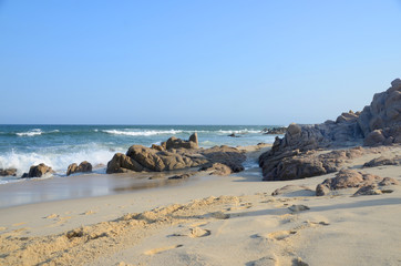 Fototapeta na wymiar Los Cabos Beach, Sand and Rock Landscape