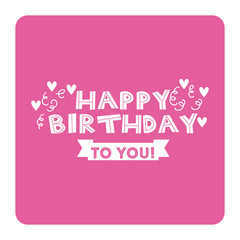 happy birthday card. colorful design. vector illustration