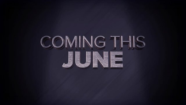 3D animated text flying into screen - coming this june