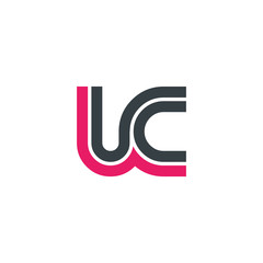 Initial Letter UC LC Linked Design Logo