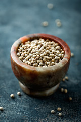 White pepper on dark background