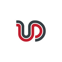 Initial Letter UD Linked Design Logo