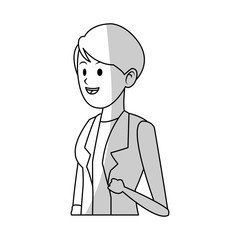 businesswoman cartoon icon over white background. vector illustration