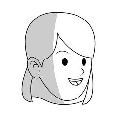 Obraz na płótnie Canvas woman face cartoon icon over white background. vector illustration