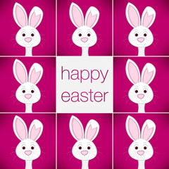 Bright Easter Bunny card in vector format.