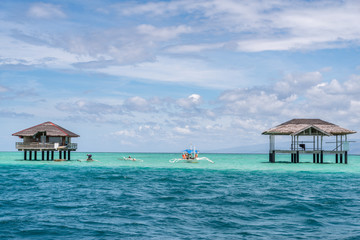 Beautiful beach Sand Bar at Dumaguete, Philippines