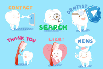 set of dental web design