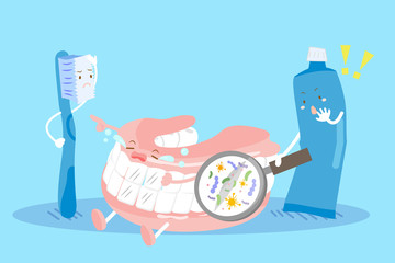 cute cartoon denture