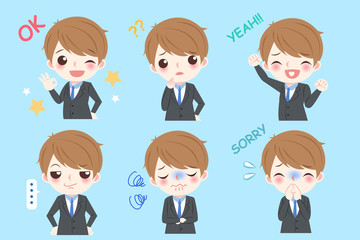 Fototapeta premium cartoon business man