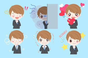 cartoon business man