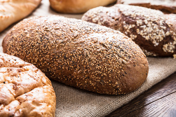Close-up Of A Variety Of Breads