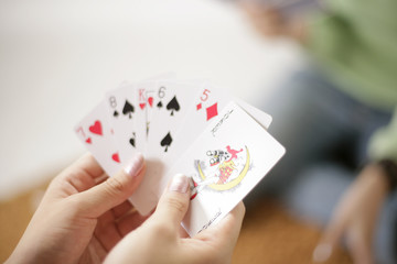 Women playing cards