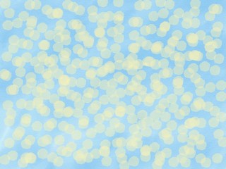 Abstract hand draw pattern of blue background with yellow dot on paper texture, illustration, copy space for text, watercolor paint style