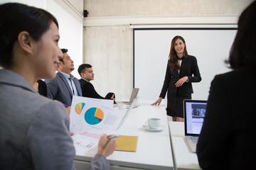 Asian business people meeting and working together for teamwork