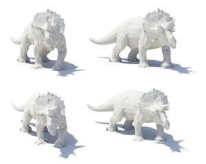 low poly style triceratops © junghc1
