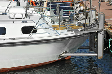 Motor yacht in jetty