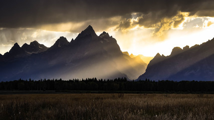 Sonnenuntergang am Grand Teton