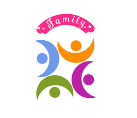logo vector  happy family day.