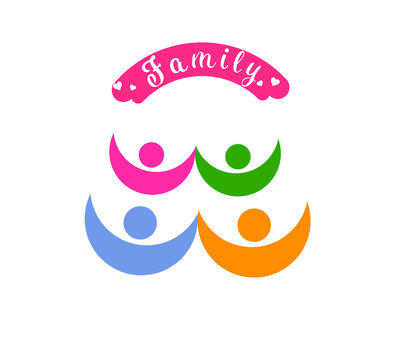 logo vector  happy family day.