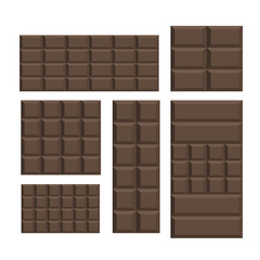 Brown dark Chocolate bar variation pattern background
