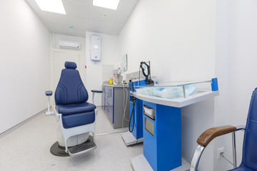 Interior of a dentist's office and special equipment