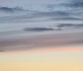 Cloud sky at sunset.