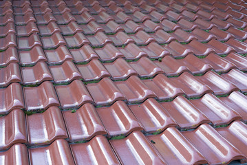 tiled roof surface