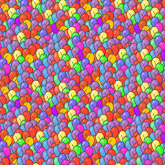 Seamless abstract pattern with billion balloons