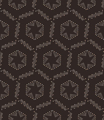 Seamless stars lined geometric pattern.
