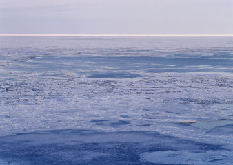 Naklejka na ściany i meble Drift Ice of Lake Notori
