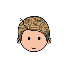 boy face cartoon icon over white background. colorful design. vector illustration