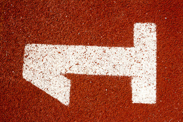 Number one on the start of a running track - check my portfolio for other numbers