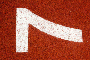 Number seven on the start of a running track - check my portfolio for other numbers