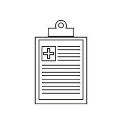 medical report icon over white background. vector illustration