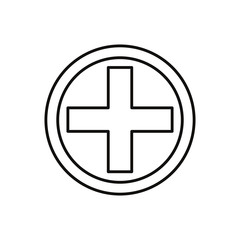 medical sign icon over white background. vector illustration