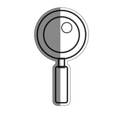 magnifying glass icon over white background. vector illustration
