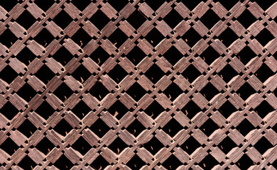 Traditional Nepali woodcrafted window with some bronzed cover