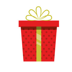 gift box icon over white background. colorful design. vector illustration