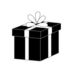 gift box icon over white background. vector illustration