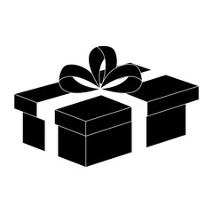 gift box icon over white background. vector illustration