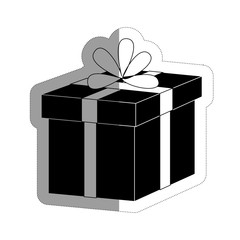 gift box icon over white background. vector illustration