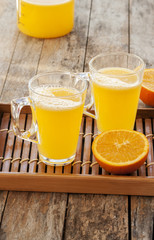 Freshly squeezed orange juice, close-up
