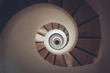 Circle spiral staircase - geometrical concept