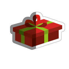 gift box icon over white background. vector illustration