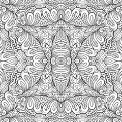 Fantasy decorative ornamental seamless pattern