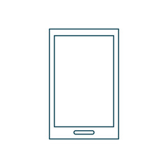 smartphone device icon over white background. vector illustration