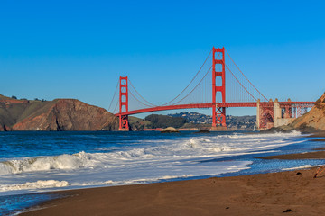 Golden Gate Bridge view from Baker Beach
